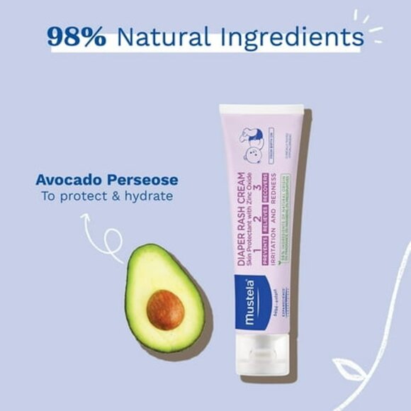 Mustela Baby 123 Diaper Rash Cream, Skin Protectant, Fragrance-Free, 3.8 Oz - Picture 4 of 4